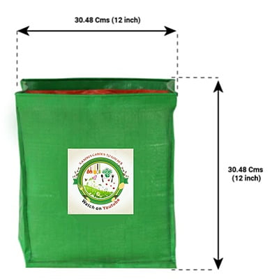 12X12X12 Inches - 250 GSM HDPE Square Grow Bag 12X12X12 Inches - 250 GSM HDPE Square Grow Bag
