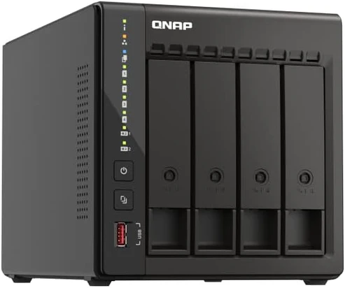 QNAP TS-453E-8G Quad Core 4 Bay Desktop Network Attached Storage Enclosure - Black QNAP TS-453E-8G Quad Core 4 Bay Desktop Network Attached Storage Enclosure - Black