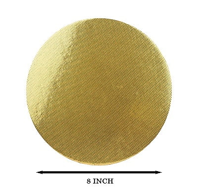 Qson Cake Board 8 Round Gold