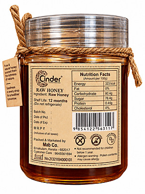 CINDER RAW HONEY 240G