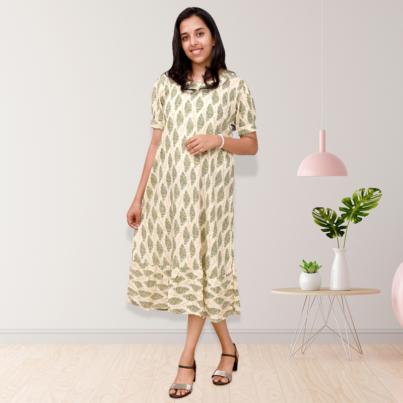 RIYA PREMIUM REYON PRINTED E FROCK TOP
