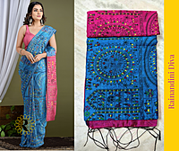 Madhubani Cotton Silk Gulaabi Madhubani Cotton Silk Gulaabi