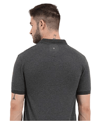 RARE RABBIT POLO CHARCOAL MELANGE