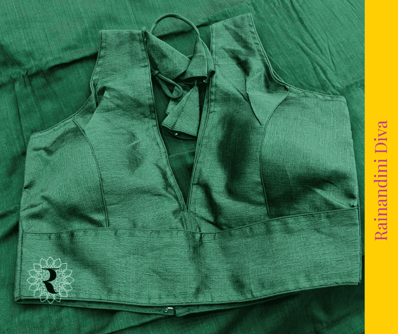 Green Ghicha Silk Blouse Green Ghicha Silk Blouse