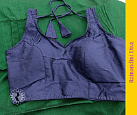 Grey Ghicha Silk Blouse Royal Neck Grey Ghicha Silk Blouse Royal Neck