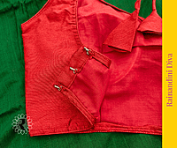 Red Ghicha Silk Blouse Red Ghicha Silk Blouse