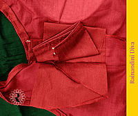 Red Ghicha Silk Blouse Red Ghicha Silk Blouse