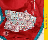 Red Cotton Ajrakh Blouse Royal Neck Red Cotton Ajrakh Blouse Royal Neck