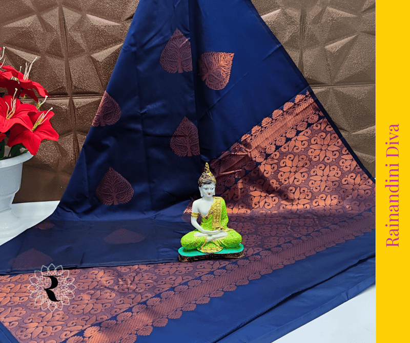 Indigo Bridal Silk Light Indigo Bridal Silk Light