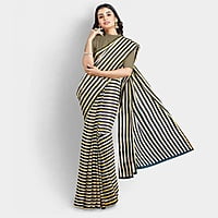 Bollywood Special Tri-Colour Satin Saree with BP Bollywood Special Tri-Colour Satin Saree with BP