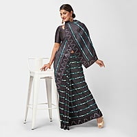 Rocky Aur Rani Satin Saree with BP Rocky Aur Rani Satin Saree with BP