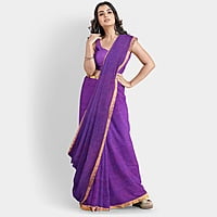 Beauty Berry Linen Saree with BP Beauty Berry Linen Saree with BP