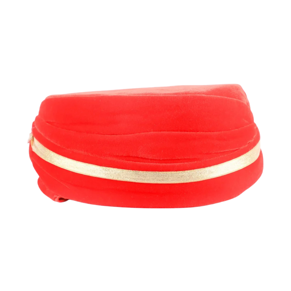 Rani Laxmi Bai Red Pagdi Traditional Warrior Headgear Rani Laxmi Bai Red Pagdi Traditional Warrior Headgear