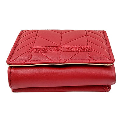 Red - Trifold Leather Wallet Women / Girls ~ Purse, Coin Holder, Card Slot Red - Trifold Leather Wallet Women / Girls ~ Purse, Coin Holder, Card Slot