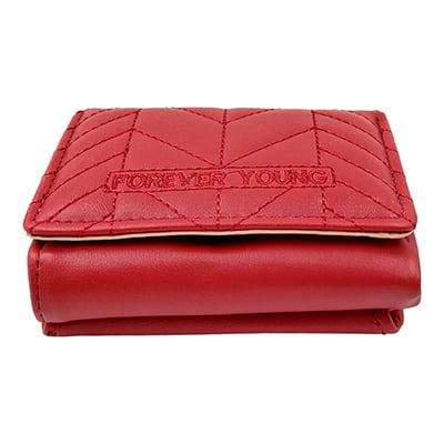 Red - Trifold Leather Wallet Women / Girls ~ Purse, Coin Holder, Card Slot Red - Trifold Leather Wallet Women / Girls ~ Purse, Coin Holder, Card Slot