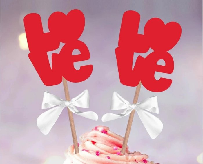 Red Love Topper(Pack of 4) Red Love Topper(Pack of 4)