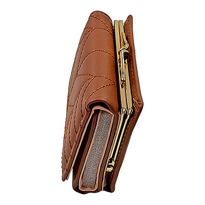 Reddish Orange - Trifold Leather Wallet Women / Girls ~ Purse, Coin Holder, Card Slot Reddish Orange - Trifold Leather Wallet Women / Girls ~ Purse, Coin Holder, Card Slot