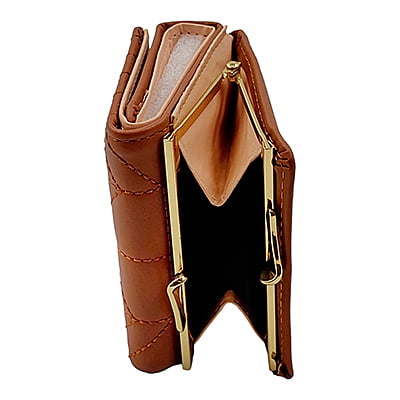 Reddish Orange - Trifold Leather Wallet Women / Girls ~ Purse, Coin Holder, Card Slot Reddish Orange - Trifold Leather Wallet Women / Girls ~ Purse, Coin Holder, Card Slot