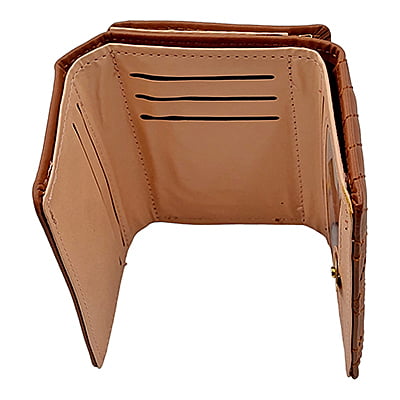Reddish Orange - Trifold Leather Wallet Women / Girls ~ Purse, Coin Holder, Card Slot Reddish Orange - Trifold Leather Wallet Women / Girls ~ Purse, Coin Holder, Card Slot