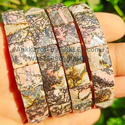 Rhodonite Pyramid Bracelet