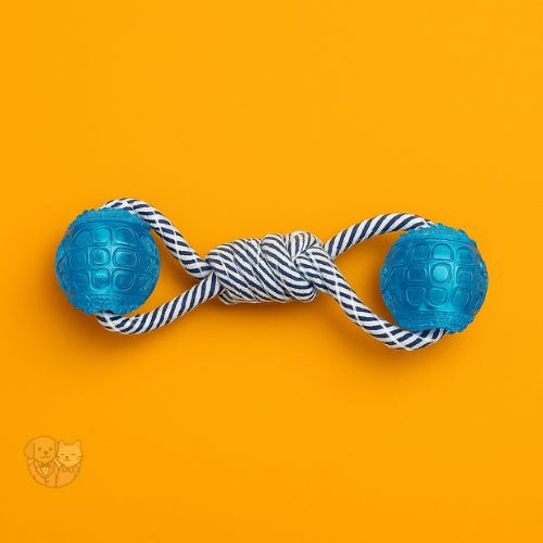 Rope Toy with 2 Plastic Balls โ Tug & Chew Toy for Dogs and Puppies Rope Toy with 2 Plastic Balls โ Tug & Chew Toy for Dogs and Puppies