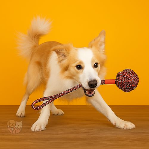 Rope Toy with Small Ball & Handle โ Chew & Tug Toy for Puppies and Small Dogs Rope Toy with Small Ball & Handle โ Chew & Tug Toy for Puppies and Small Dogs