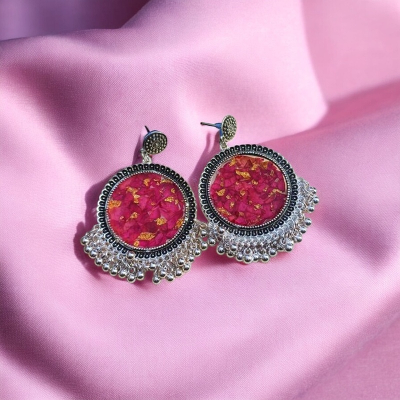 Rose Jhumka Silver (Round) Rose Jhumka Silver (Round)