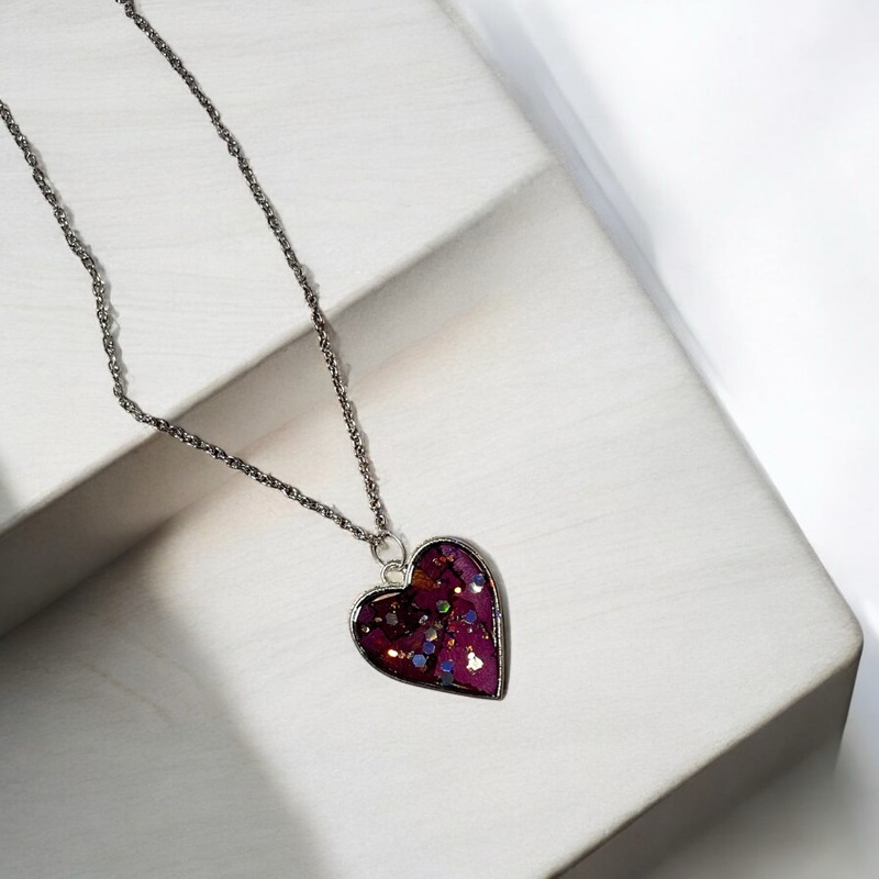 Rose Necklace 001 (Silver)