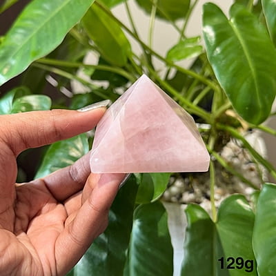 Rose Quartz Stone Pyramid