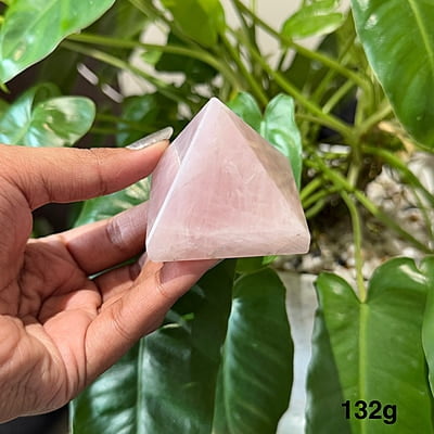 Rose Quartz Stone Pyramid Rose Quartz Stone Pyramid