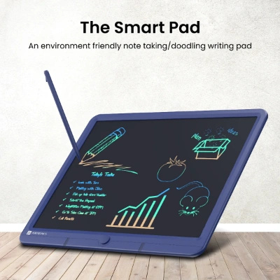 Portronics Ruffpad 15M 15Inch (38.1cm) Re-Writable Multicolor LCD Writing Pad with Smart Lock via Ruffpad app on your Smartphone (Blue) Portronics Ruffpad 15M 15Inch (38.1cm) Re-Writable Multicolor LCD Writing Pad with Smart Lock via Ruffpad app on your Smartphone (Blue)