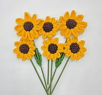 Crochet Small Sunflower (Bunch of 6) Crochet Small Sunflower (Bunch of 6)