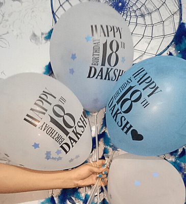 50pcs Custom Name Printed Balloons –  Multicolor Balloons for Birthday Party, Anniversary, Baby Shower, Décor