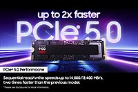 Samsung 9100 PRO Gen 5 1TB SSD NVMe  M.2 (Up to 14,800/13,400 MB/s sequential speeds�2x faster than 990 PRO SSD)