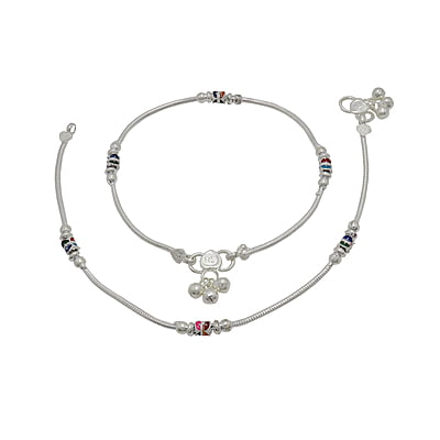 Silver Small Balls Fancy Women Anklet Silver Small Balls Fancy Women Anklet