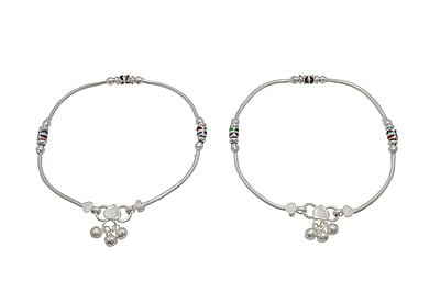 Silver Small Balls Fancy Women Anklet Silver Small Balls Fancy Women Anklet