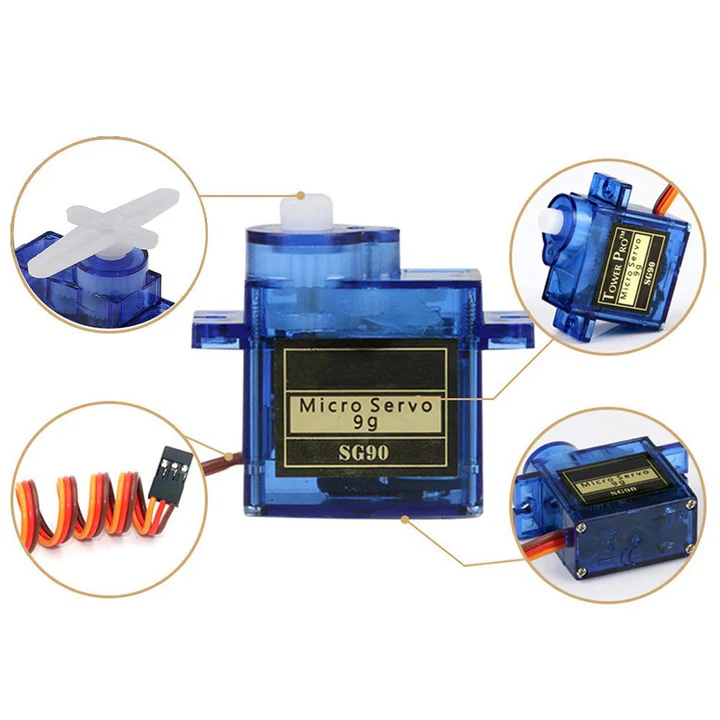 TowerPro SG90 Mini Servo – 180 degree Rotation – Standard Quality TowerPro SG90 Mini Servo – 180 degree Rotation – Standard Quality