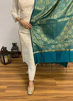 Chikan Suit with Banarasi Dupatta-3 Chikan Suit with Banarasi Dupatta-3