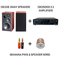 SK10E + SK25000 2.1 + BANANA PIN + SPEAKER WIRE COMBO SET SK10E + SK25000 2.1 + BANANA PIN + SPEAKER WIRE COMBO SET