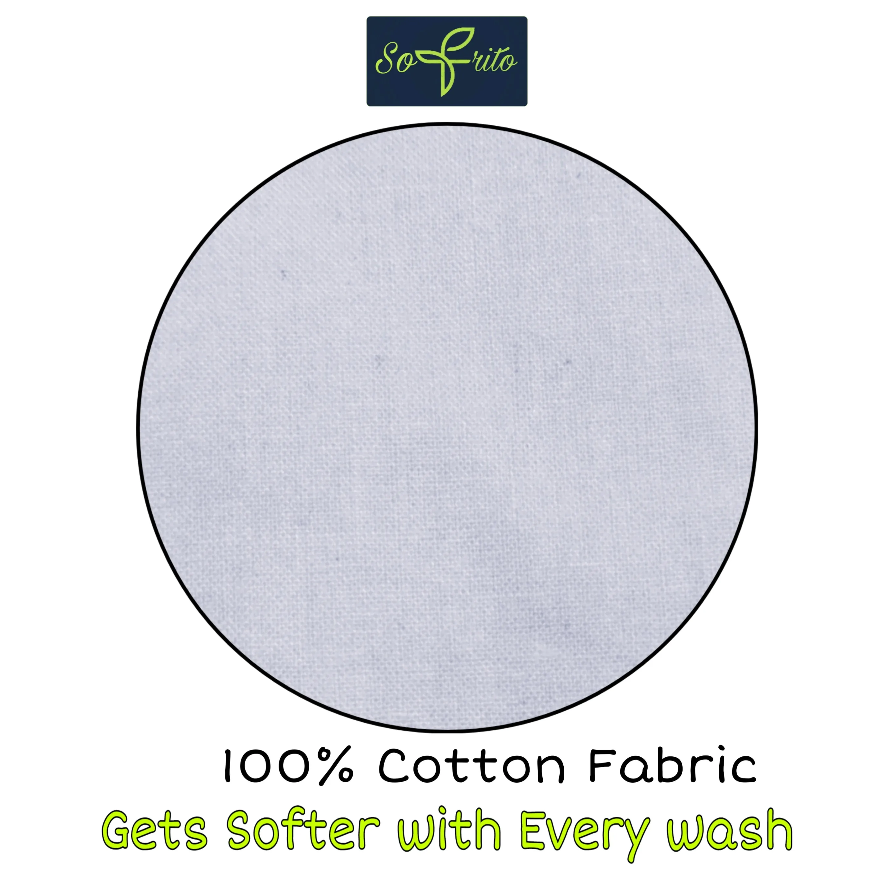 Sofrito 100% Cotton Bedsheet (Flat P20S - 120 TC - Plain - White Sofrito 100% Cotton Bedsheet (Flat P20S - 120 TC - Plain - White