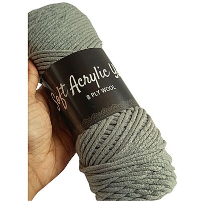 Soft Acrylic Yarn 8 ply Storm Grey Soft Acrylic Yarn 8 ply Storm Grey