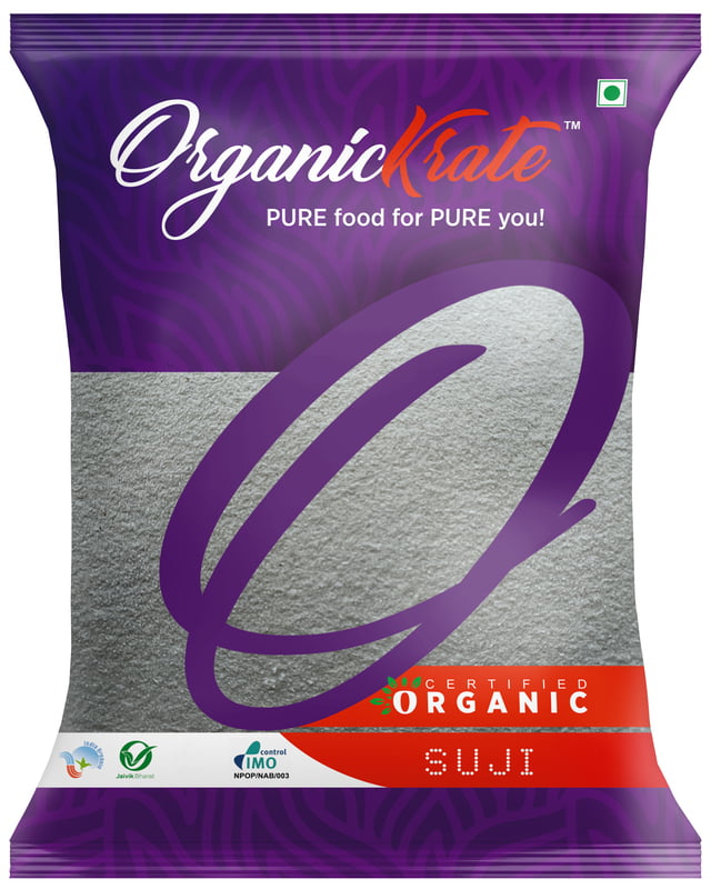 OrganicKrate Suji (Wheat Suji ) - Organic - 1 Kg OrganicKrate Suji (Wheat Suji ) - Organic - 1 Kg