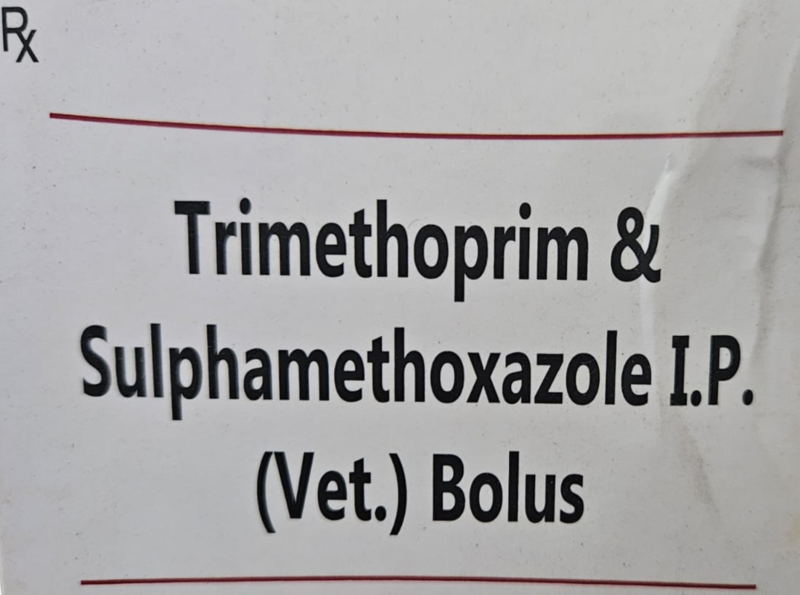 SULPHAMETHOXAZOLE & TRIMETHOPRIM BOLUS 4s SULPHAMETHOXAZOLE & TRIMETHOPRIM BOLUS 4s