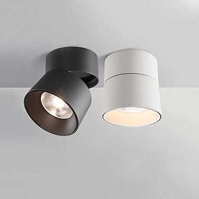 LED Adjustable Surface Mount Cylinder Light - 18W Prime (CW) White Body