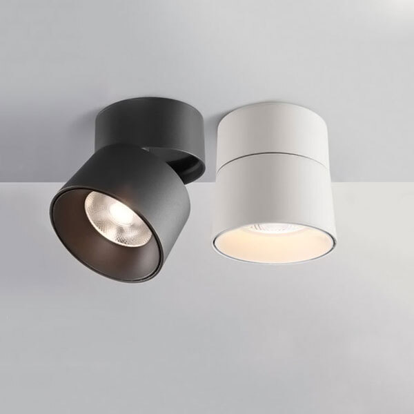 LED Adjustable Surface Mount Cylinder Light - 18W Prime (CW) White Body
