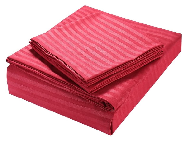 Pillow Cover Non-Framed Glace Cotton 300 TC - Striped - Bubble Gum Pink