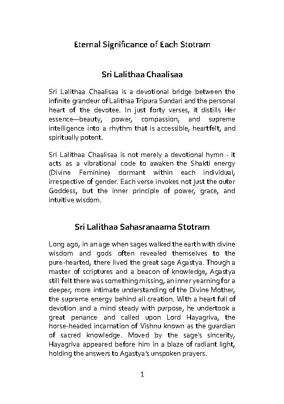 Sacred Chants: Lalithaa Sahasranaamam, Vishnu Sahasranaamam Sacred Chants: Lalithaa Sahasranaamam, Vishnu Sahasranaamam