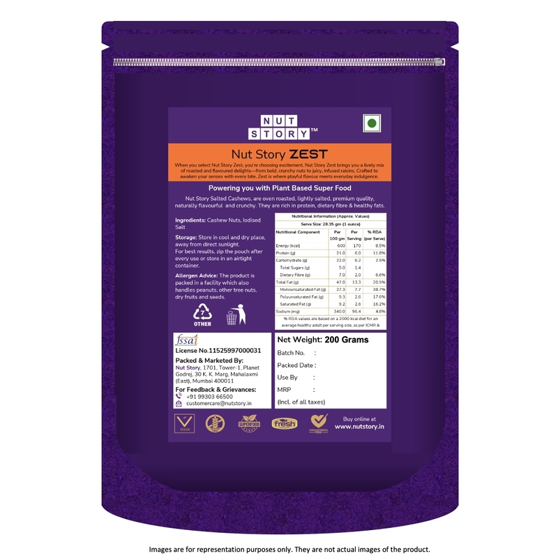 ZEST-Roasted and Lightly Salted Cashews ZEST-Roasted and Lightly Salted Cashews