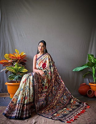 Kalamkari Printed Cotton Saree-6