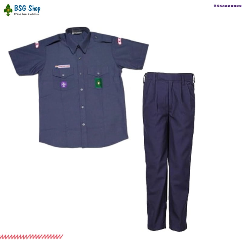 Scout Uniform Set Stitched (Half Shirt & Full Pant)
